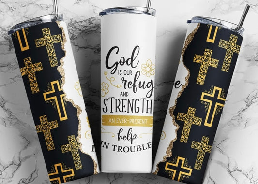 God Is strength Tumbler