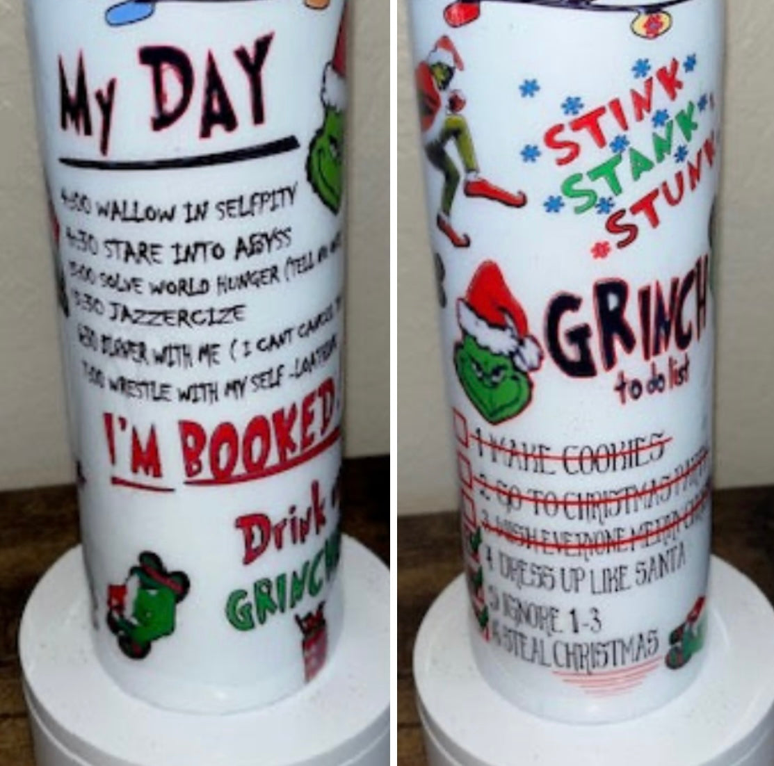 Holiday Grinch Tumblers