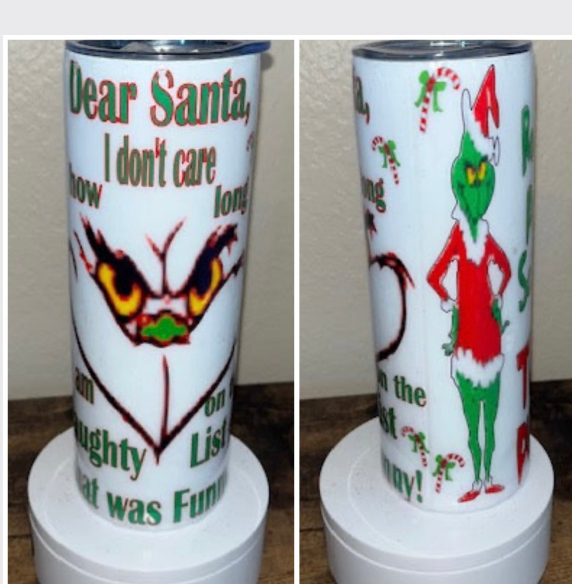 Holiday Grinch Tumblers