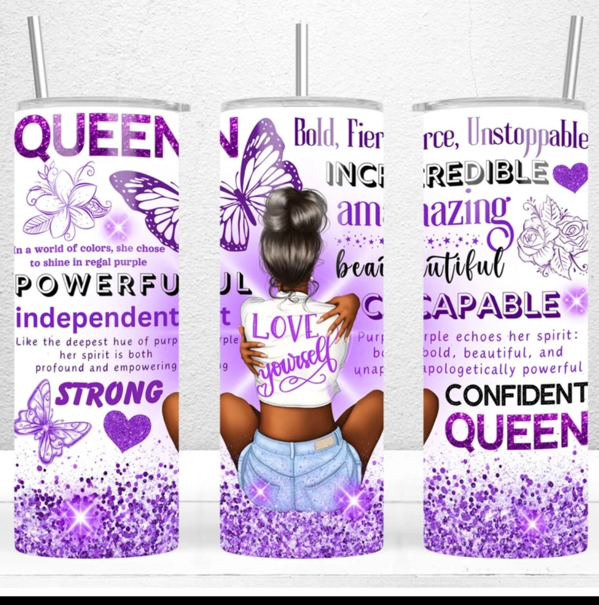 Confident Queen Tumbler ￼